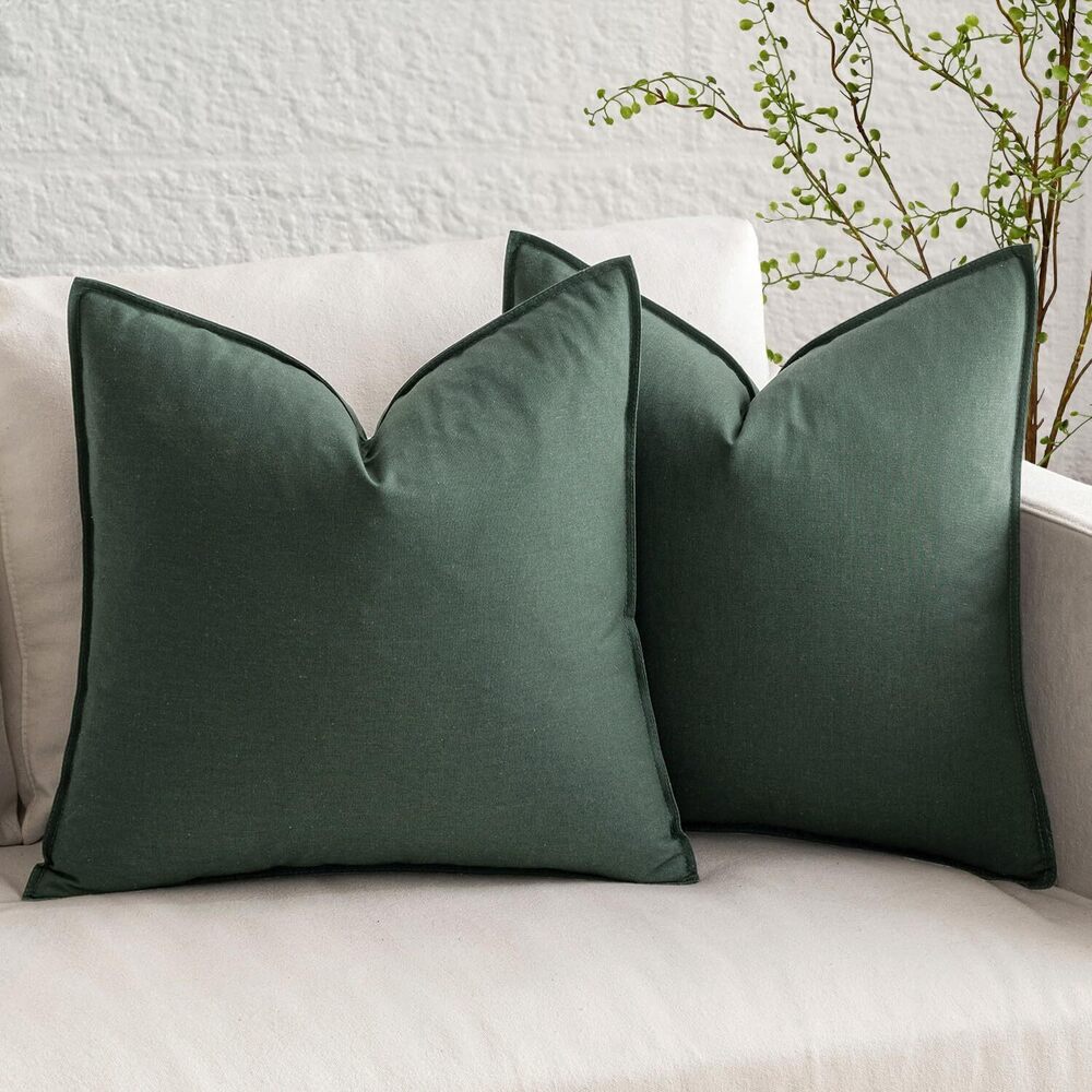 5956 Pack of 2 Christmas Decorative Linen Pillow Covers Boho Farmhouse